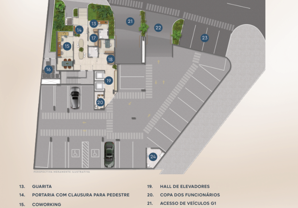 Implantação Térreo do Rivage Piatã