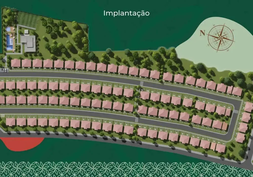 Implantação do Duo Residencial das Árvores