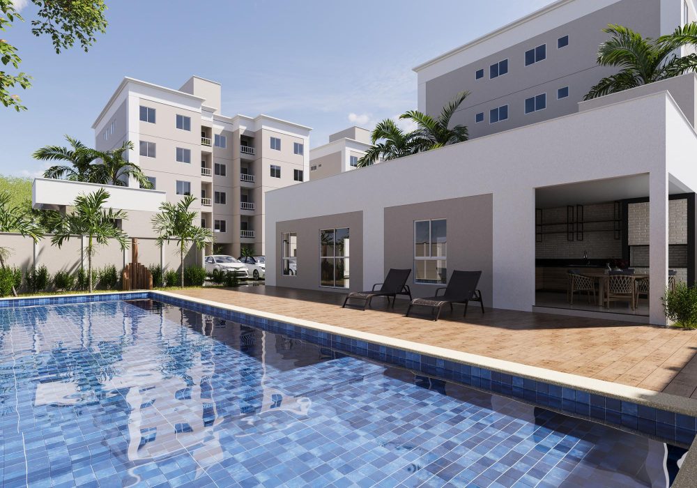 Piscina Adulto e Infantil do Residencial Parque Capivara I