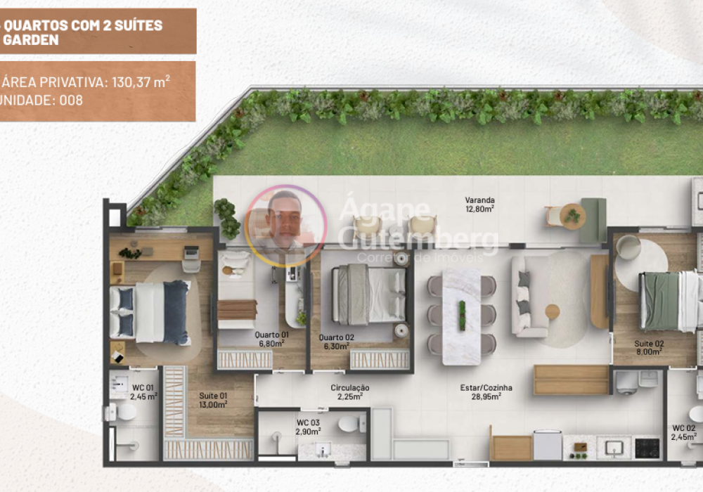 Apartamento 4 Quartos com 2 Suítes e Garden Itaparica Resorts Residences